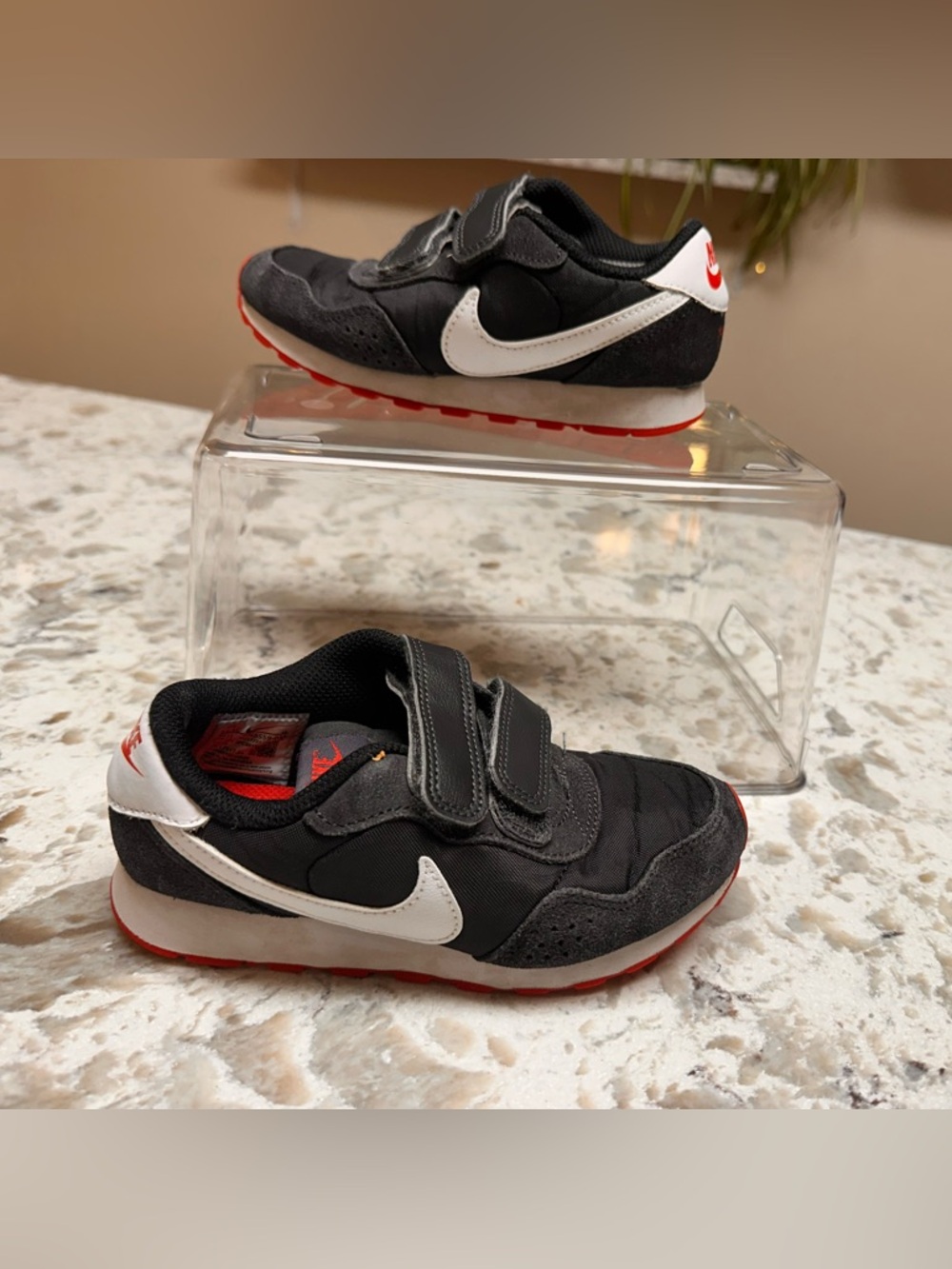 Nike MD Valiant TDV Black Grey White Toddler Infant Strap Shoe size 11.5C